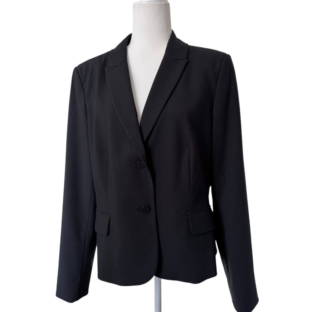 Calvin Klein Women's Classic Blazer Black Suit Jacket Size 14 - Picture 1 of 5